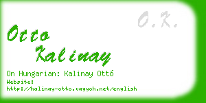 otto kalinay business card